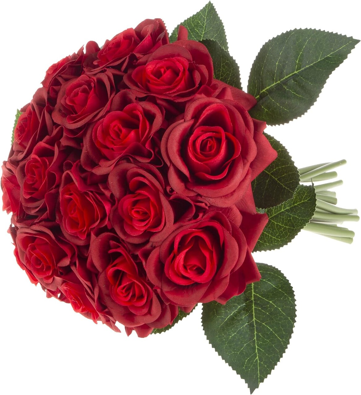 Lifelike Rose Artificial Flowers: 18-Piece Set for Elegant Decor